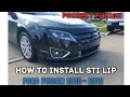 How install Sti lip on a Fusion