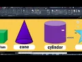 how to make color shapes in AutoCAD 2021 III rectangular prism cone cylinder and star