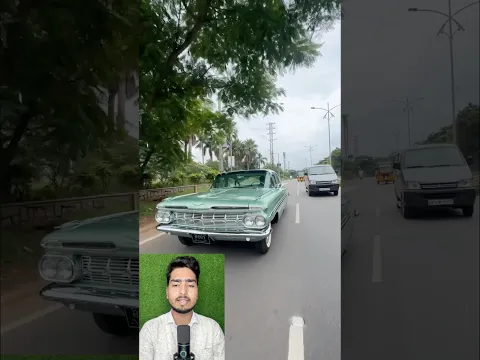 60 साल पुरानी Chevrolet Impala ने हैदराबाद की सड़क पर मचाई धूम 😍 #supercars #car