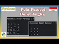 Program Python Membuat Pola Persegi Deret Angka