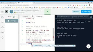Python Assignment Invalid Entries Notes