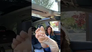 Sophie Mature Caucasian Big Dry Size 10 Soles Cracked Heels In Car FULL VIDEO 
