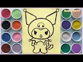 Download Lagu HOW TO COLORING KUROMI SAND PAINTING SO BEAUTIFUL/TÔ TRANH CÁT KUROMI ĐẸP/LEARN COLORS/BUMBLE BEE TV