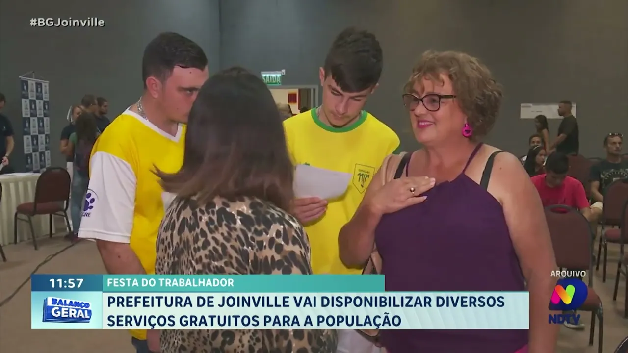Festa do Trabalhador prefeitura de Joinville oferece diversos serviços gratuitos para a população