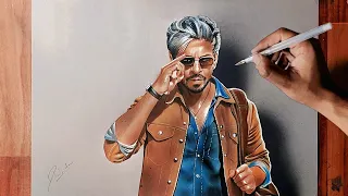 Shahrukh khan Hyper realistic Drawing SRK...