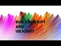 BUILT IN SCRIPT AND VB SCRIPT INDUSOFT WEB STUDIO