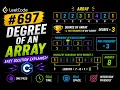 LeetCode Degree of an Array Easy Solution Explained C