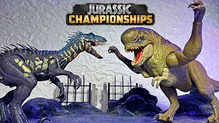 Jurassic World Dinosaur Ring Battles! Distortus Rex vs Indoraptor