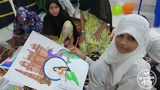 500 Participants, But She Won 2nd Prize! 🥈😍 #youtube  #15august #drawing ##LittleArtist #YoungArtist