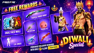Diwali Gold Store New Rewards🔥🥳| Anglic Pent,Gold Royale Return | Free Fire New Event | ff new event