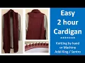Easy 2 hour summer Cardigan Sentro or Addi knitting machine beginner project tutorial