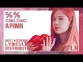 Lagu %% (EUNG EUNG(응응)) - APINK (에이핑크)| LYRICS LINE DISTRIBUTION [PERFECT ACCURACY]