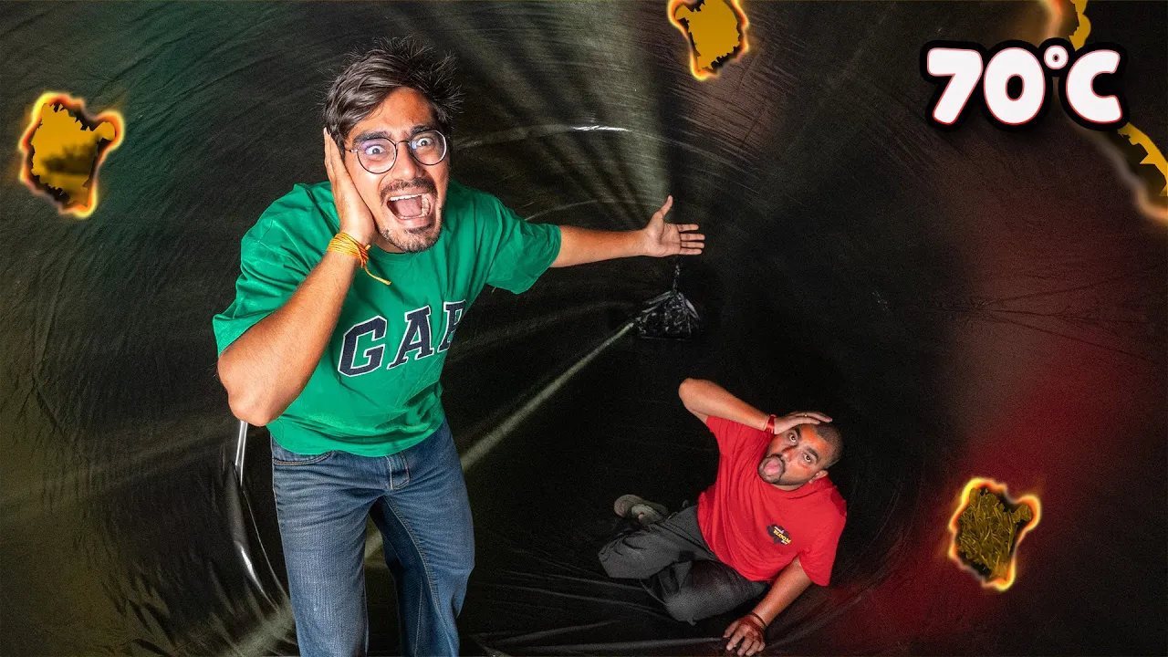 ₹100000 Hottest Black Tunnel Survival Challenge🥵| ये सुरंग भट्टी की तरह जलती है | Crazy XYZ