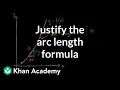 Arc length intro Applications of definite integrals AP Calculus BC Khan Academy