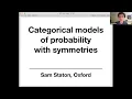 Sam Staton Categorical models of probability with symmetries