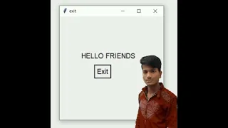 How to create exit button in python tkinter how to create button in python GUI