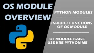 OS Module Python Detailed In-built Functions In OS Module Explained In Hindi