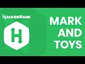 HackerRank Cozumleri - Mark and Toys