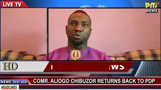 apc director of media mobilization to hon sebastian okoh comrade aliogo chibuzor returns to pdp