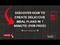 Create Your Dream Meal Plan In 1-Minute Using Corkiby And Foodie Bot
