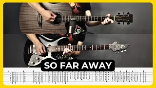 so far away avenged sevenfold tabs guitar lesson cover tutorial solo all guitar parts