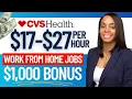 CVS REMOTE JOBS ONLINE 1 000 HIRING BONUS WORK AT HOME JOBS 2023