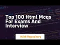 Top 100 html mcqs for exams and interview