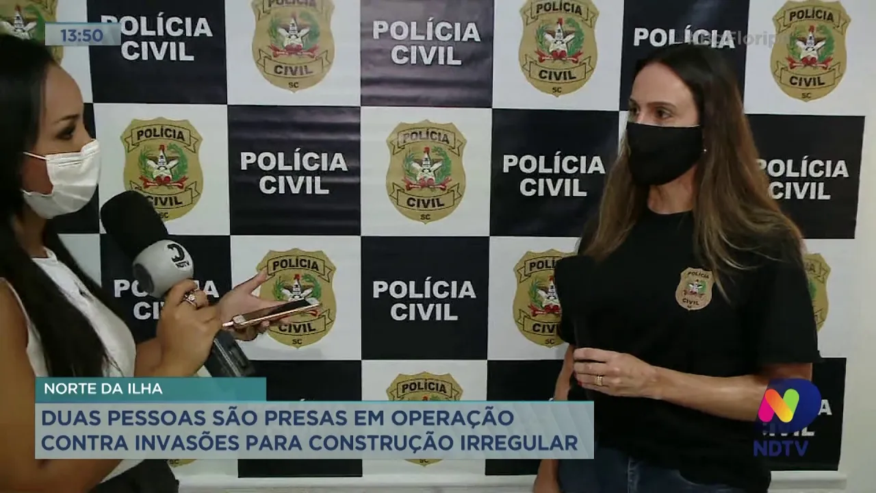 Duas pessoas são presas em operação contra invasões para construção irregular