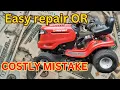 Troy-Bilt riding mower JUST ADD GAS Red Flag