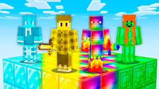 Sobrevivemos em um Bloco dos Minérios no Minecraft!