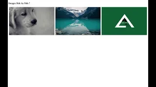 Images Side by Side HTML5 CSS3 TIPS TRICKS