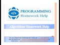 Algorithm Homework Help