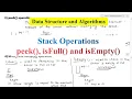 Stack Operation - peek isFull and isEmpty Data Structure Stack Aparna Jagtap