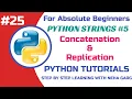 String Concatenation Replication in Python Combine Repeat Strings Class 11 12 CS