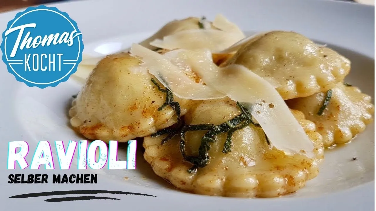 Kürbis-Cantuccini-Ravioli. 