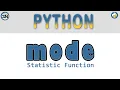 Python Write Statistic MODE function How to find the most frequent numbers in an List or Array