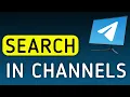 How To Search In Channels On Telegram App On PC New Update