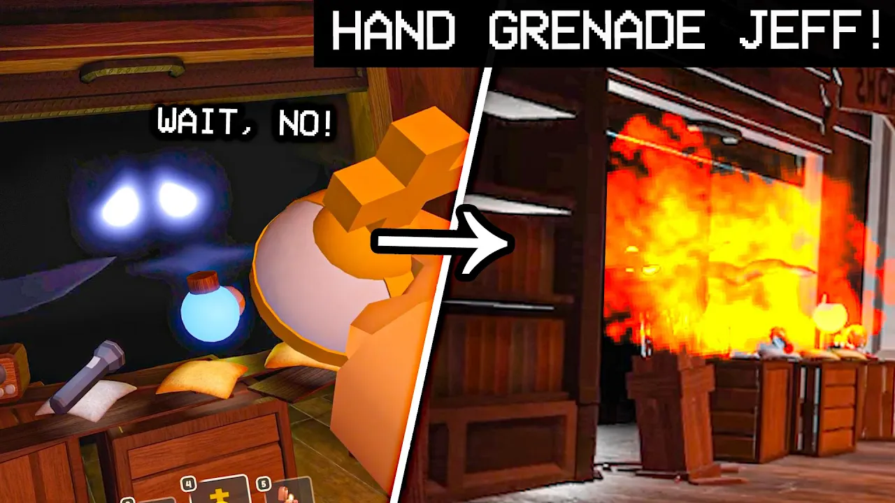 WHAT HAPPENS if you hand grenade JEFF? - Doors Hotel+ Update..