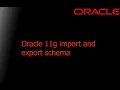 oracle 11g import and export schema
