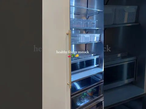 Healthy fridge restock & organization 🍒 #fridgerestock #fridgeorganization #kitchentips  #asmrvlog