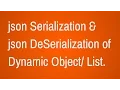 Json Serialization and DeSerialization of Dynamic Objects
