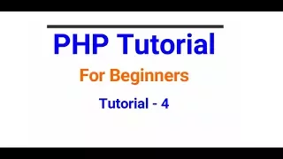 PHP tutorial in Hindi part - 4