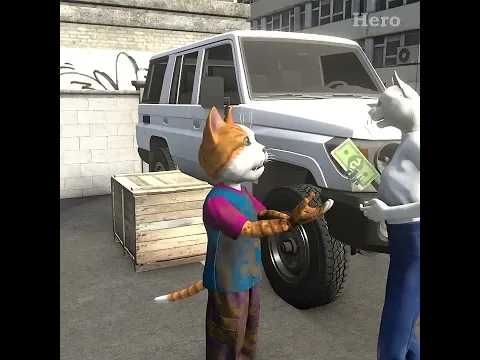 Poor cat earns money to save his sister #shortsvideo #sad
