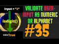 How to check or validate whether user input is string or integer in python by isalpha in urdu