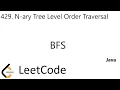 LeetCode 429 N-ary Tree Level Order Traversal BFS Java