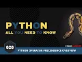 020 Python Operator Precedence Python All You Need to Know Python Bangla Tutorial