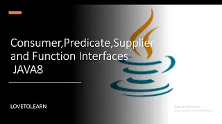 consumer producer supplier and function interfaces java8