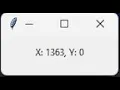 Python application to view the coordinates of mouse cursor