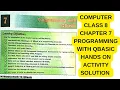 DAV CLASS 8 CHAPTER 7 COMPUTER PROGRAMMING WITH QBASIC HANDS ON ACTIVITY SOLUTION BY ASIF SIR