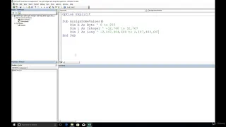 Microsoft Visual Basic - The Byte Integer and Long Data Types
